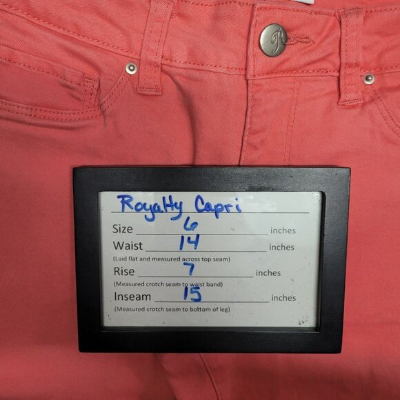 Royalty For Me Pedal Pusher Capri Pink Melon Womens Size 6 Summer Spring - Picture 6 of 9